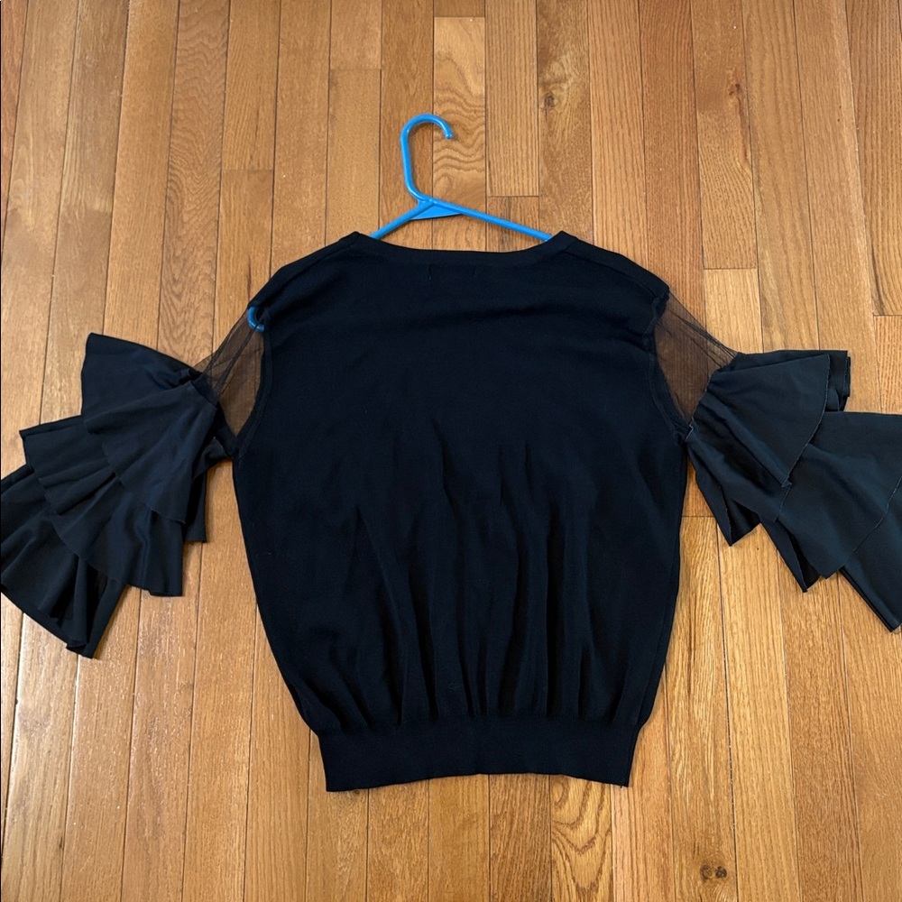 Rachel Zoe Black Bell Sleeve Blouse Size XL - Picture 6 of 10